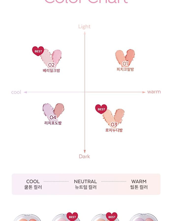 Mood Blending Jelly Cheek Balm - 4 Types - #01 Peach Coral Balm