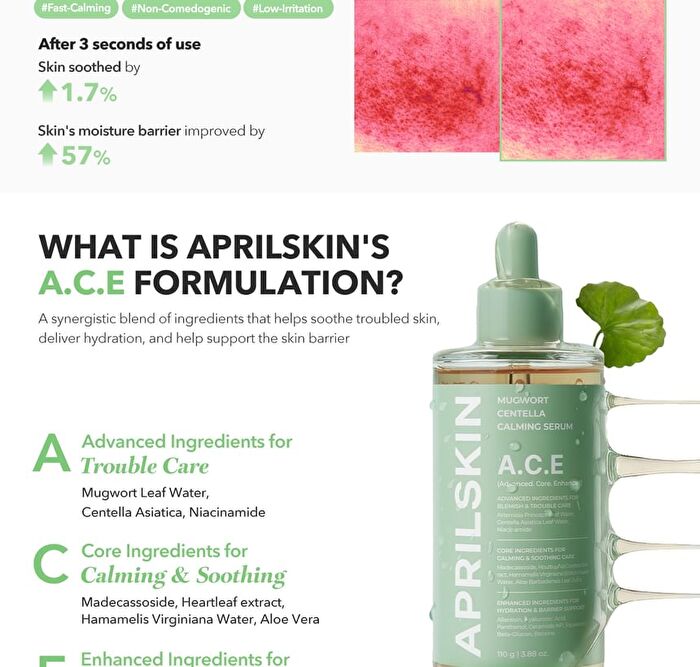 Aprilskin A.C.E Mugwort Centella Calming Serum - 110g