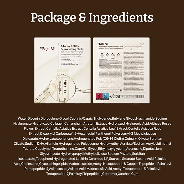 Dr.Reju-All Advanced PDRN Rejuvenating Mask Set - 36ml x 4 sheets