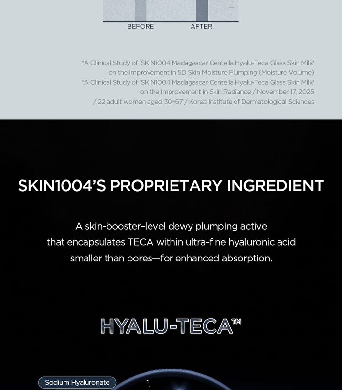 SKIN1004 Madagascar Centella Hyalu-Teca Glass Skin Milk - 210ml