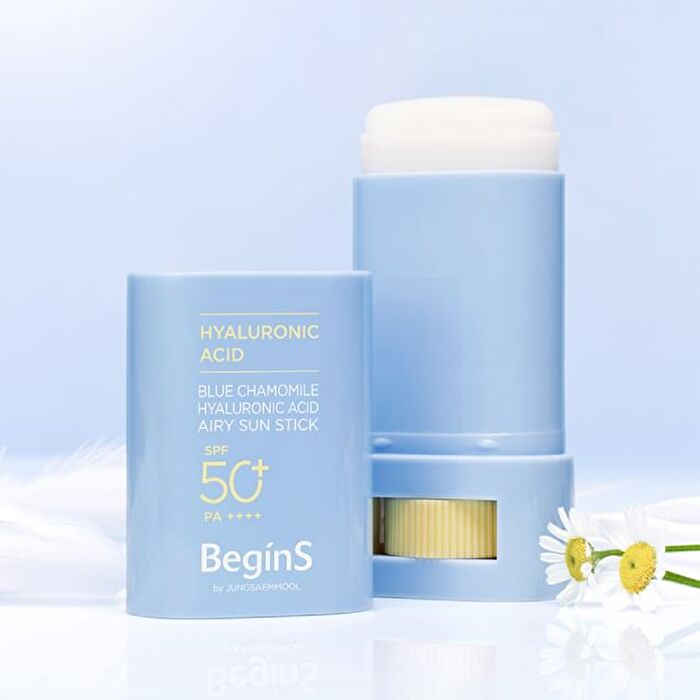 Jung Saem Mool BeginS Blue Chamomile Hyaluronic Acid Airy Sun Stick - 15g