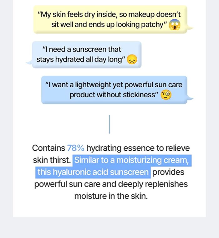 Jung Saem Mool BeginS Blue Chamomile Hyaluronic Acid Aqua Sun Cream - 50ml