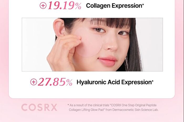 Cosrx One Step Original Peptide Collagen Lifting Glow Pad - 100 pads