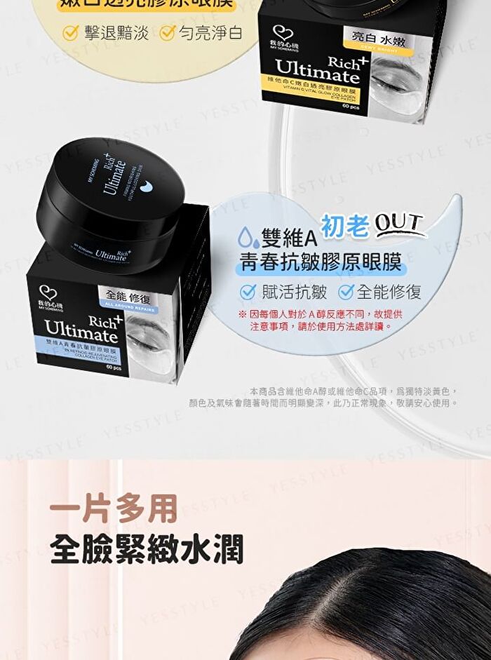 Ultimate Rich+ 2X Retinoid Rejuvenating Collagen Eye Patch - 60 pcs
