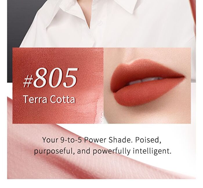 Maogeping Feathery Air Matte Lip Glaze - 7 Colors - #801 - 6.5ml