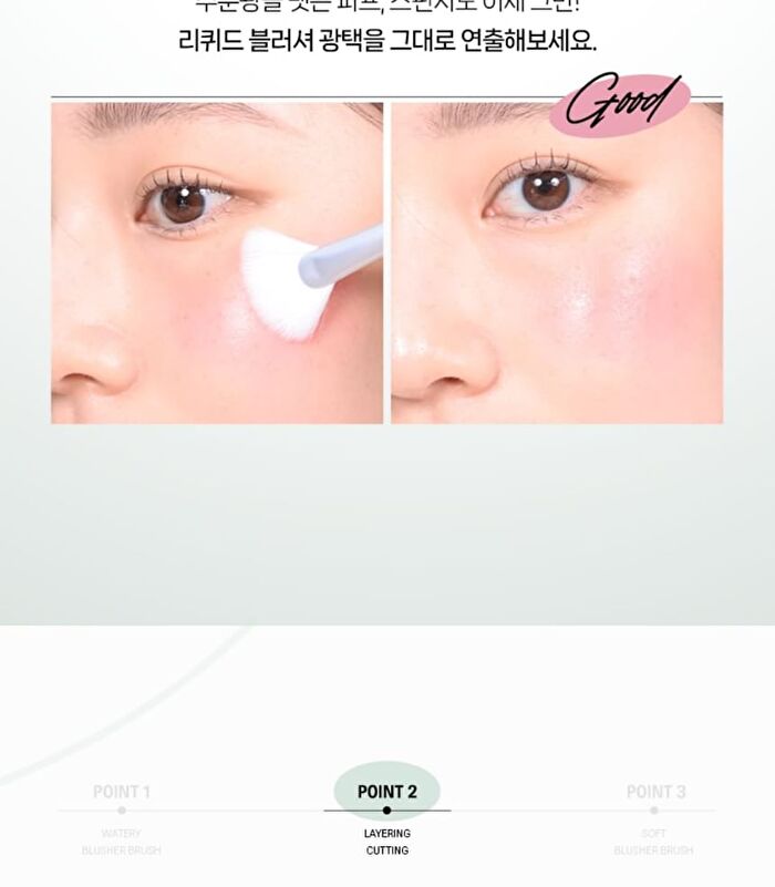 Watery Blusher Brush 887 Set - 2 pcs