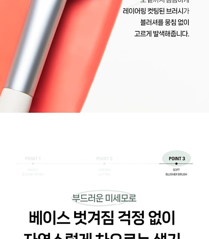 Watery Blusher Brush 887 Set - 2 pcs