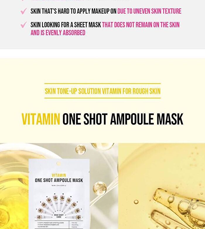 Hyaluronic Acid One Shot Ampoule Mask Sheet - 5 Types - #Vitamin