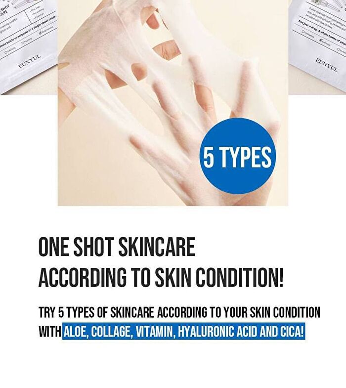 Hyaluronic Acid One Shot Ampoule Mask Sheet - 5 Types - #Collagen