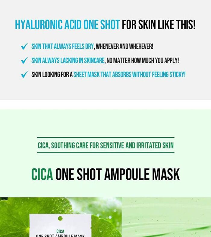 Hyaluronic Acid One Shot Ampoule Mask Sheet - 5 Types - #Collagen