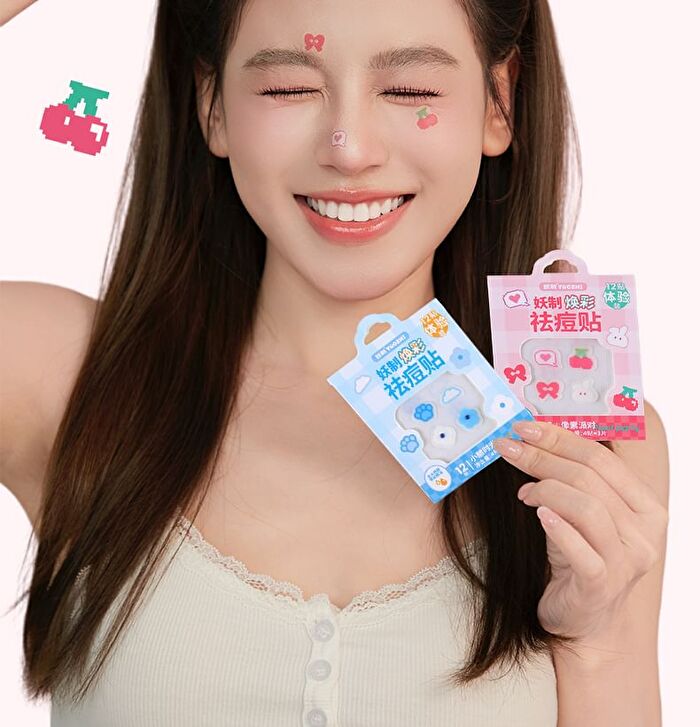 Yaozhi Cute Radiance Acne Pimple Patch (Trial Size)  - 7 Types - Bear and Croissant (12pcs)