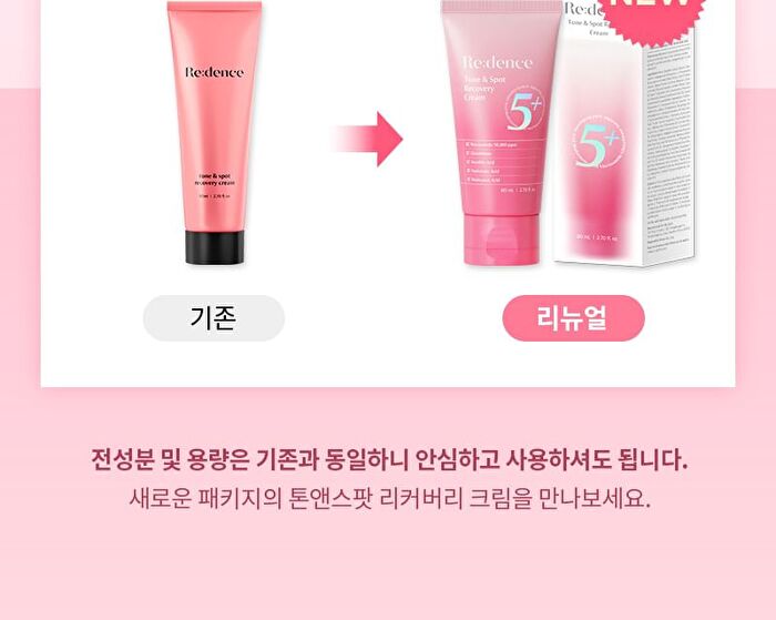 Re:dence Tone & Spot Recovery Cream - 2026 Version - 80ml