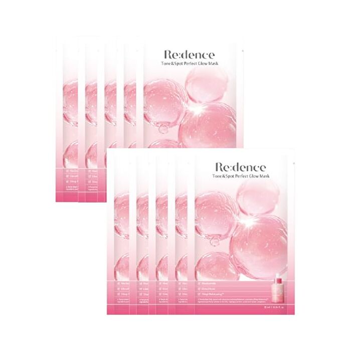 Re:dence Tone & Spot Perfect Glow Mask Set - 25ml x 10 sheets