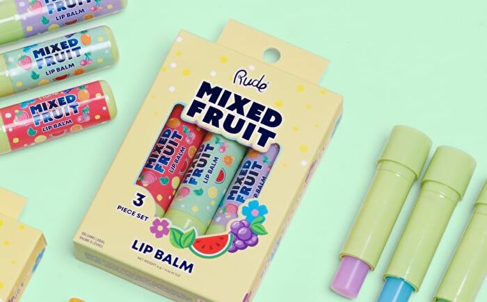 Mixed Fruit Lip Balm Trio - 2 Types - Tropical Set - 4g