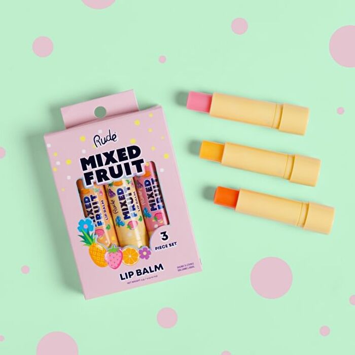 Mixed Fruit Lip Balm Trio - 2 Types - Tropical Set - 4g