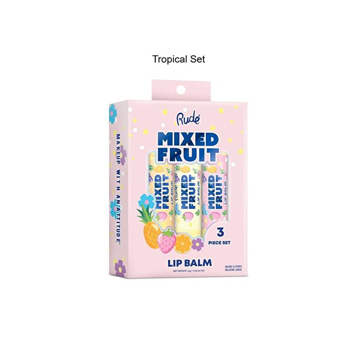 Mixed Fruit Lip Balm Trio - 2 Types - Refreshing Set - 4g