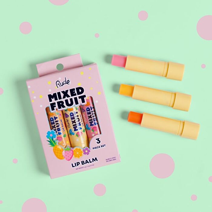 Mixed Fruit Lip Balm Trio - 2 Types - Refreshing Set - 4g