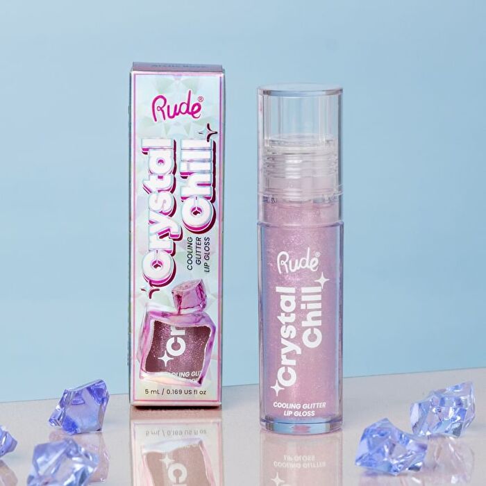 Crystal Chill Cooling Glitter Lip Gloss - 4 Colors - Arctic Rose - 5ml