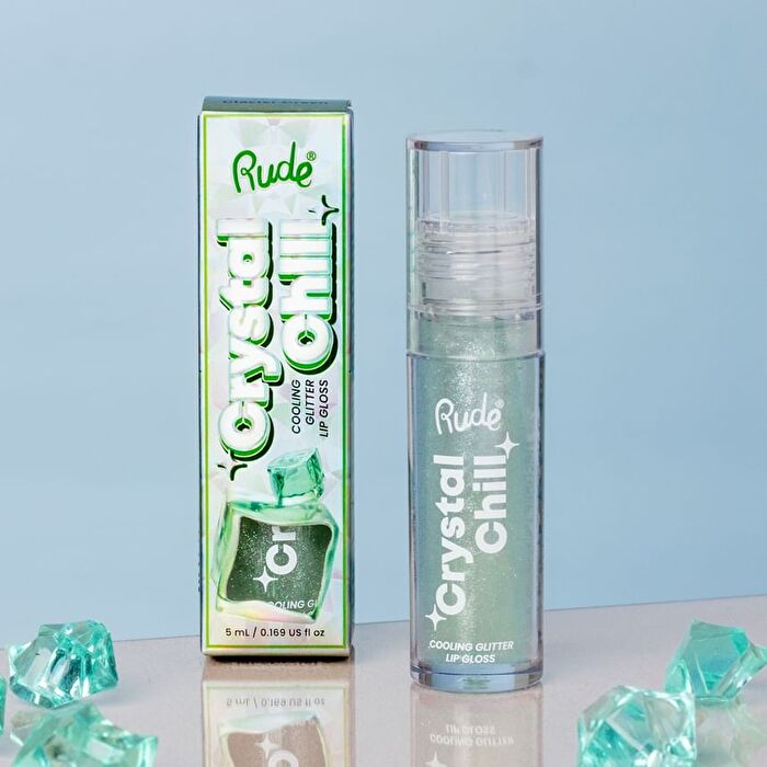 Crystal Chill Cooling Glitter Lip Gloss - 4 Colors - Glacier Green - 5ml
