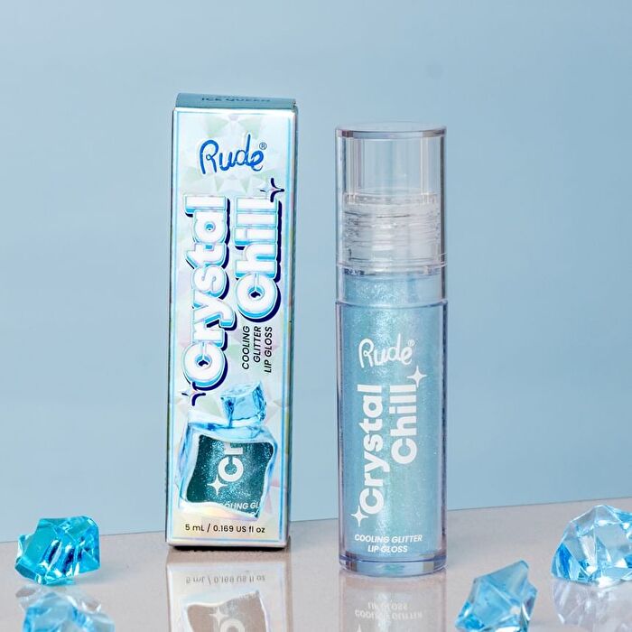 Crystal Chill Cooling Glitter Lip Gloss - 4 Colors - Ice Queen - 5ml