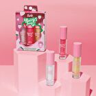 Berry Juicy Lip Gloss Trio Set - 2 Types - Crystalize / Pixie Pink / Golden Hour - 4g x 3pcs