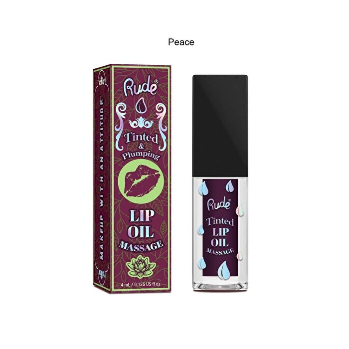 Lip Oil Massage Tinted & Plumping Lip Oil - 5 Colors - Peace - 4ml
