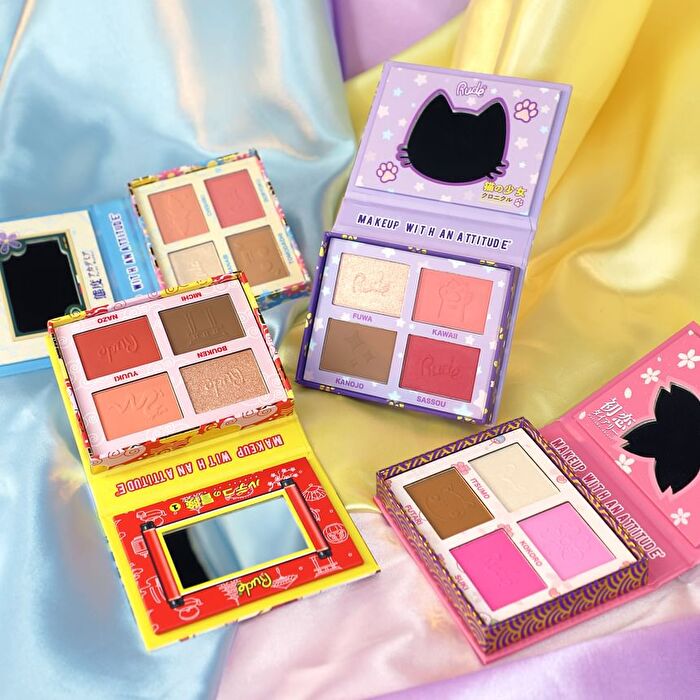 Cosmetics Manga Collection Face Palette - 4 Types - Purr-fect Neko-Chan - 11.2g