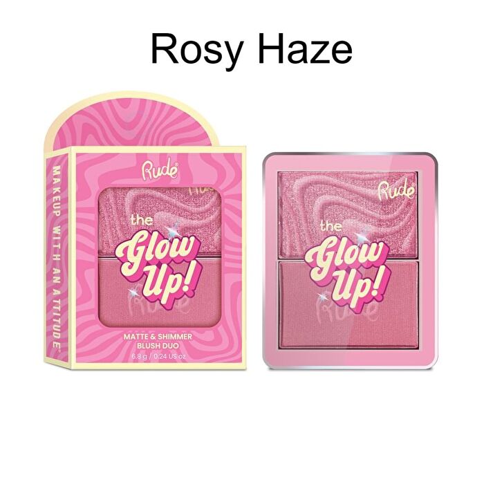 The Glow Up! Matte & Shimmer Blush Duo - 6 Colors - Pink Aura - 6.8g