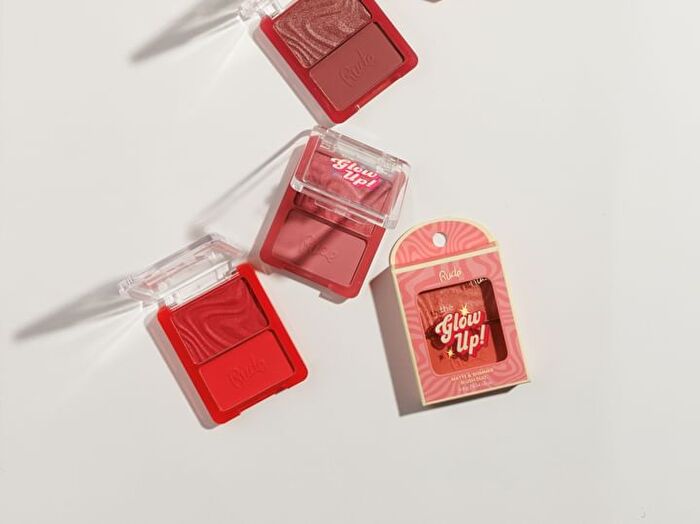 The Glow Up! Matte & Shimmer Blush Duo - 6 Colors - Pink Aura - 6.8g