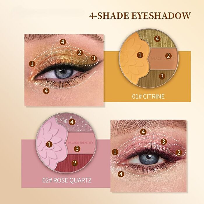 Palace Identity Royal Bloom Eyeshadow - 4 Types - #02 Rose Quartz
