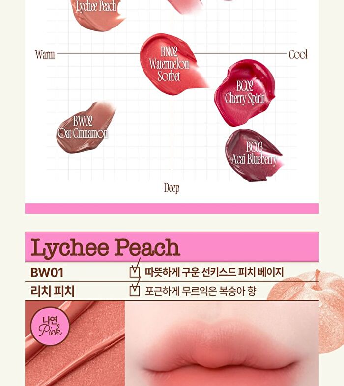 fwee Glowy Smoothie Tinted Lip Balm - 10 Colors - #GN01 Guava Crush