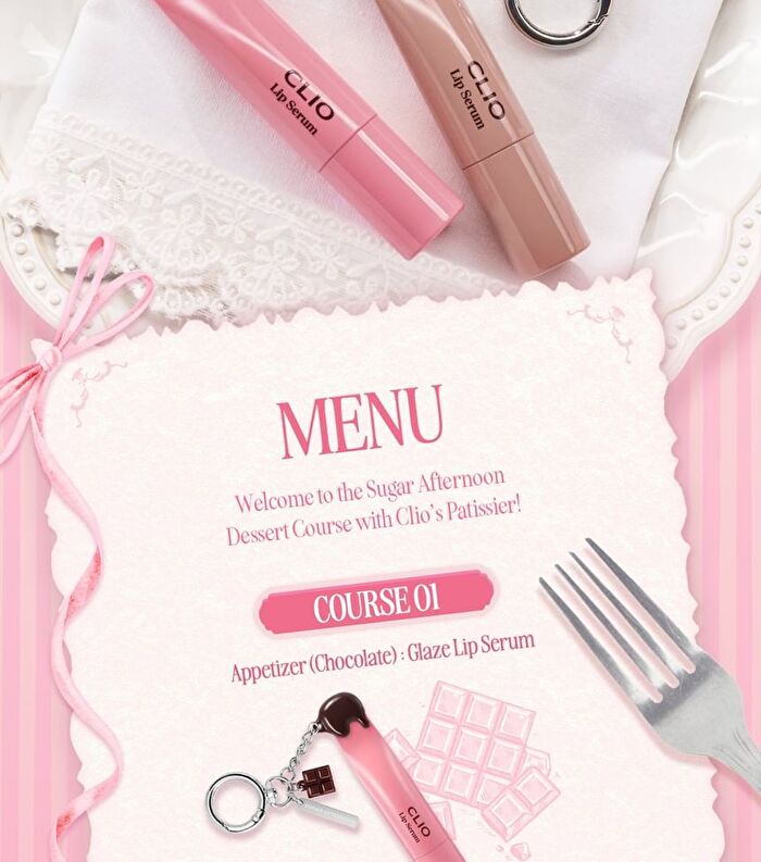 Glaze Lip Serum Set Sugar Afternoon Collection - 4 Colors - #05 Cherry Bomb