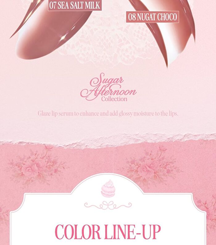 Glaze Lip Serum Set Sugar Afternoon Collection - 4 Colors - #05 Cherry Bomb