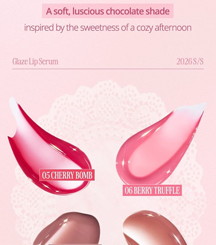 Glaze Lip Serum Set Sugar Afternoon Collection - 4 Colors - #07 Sea Salt Milk