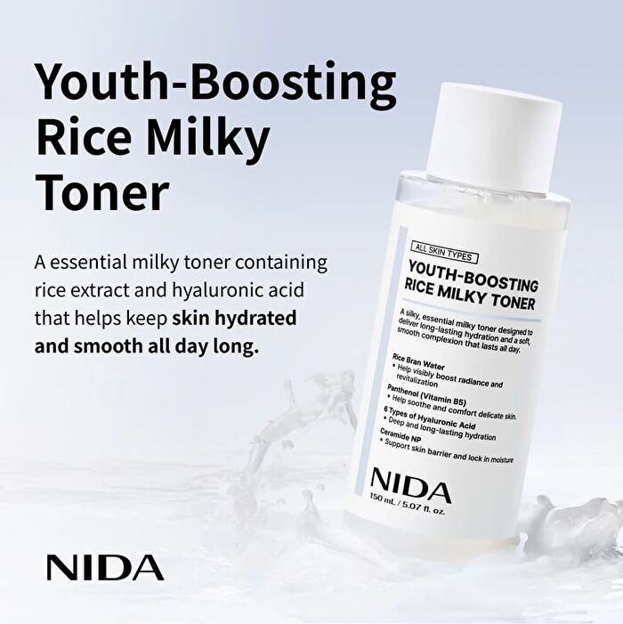 Nida Youth-Boosting Rice Milky Toner - 150ml