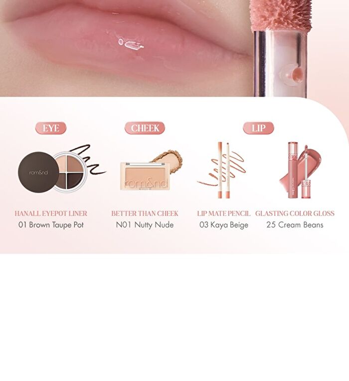 romand Glasting Color Gloss Cream Nude Edition - 6 Colors - #24 Cream Bebe