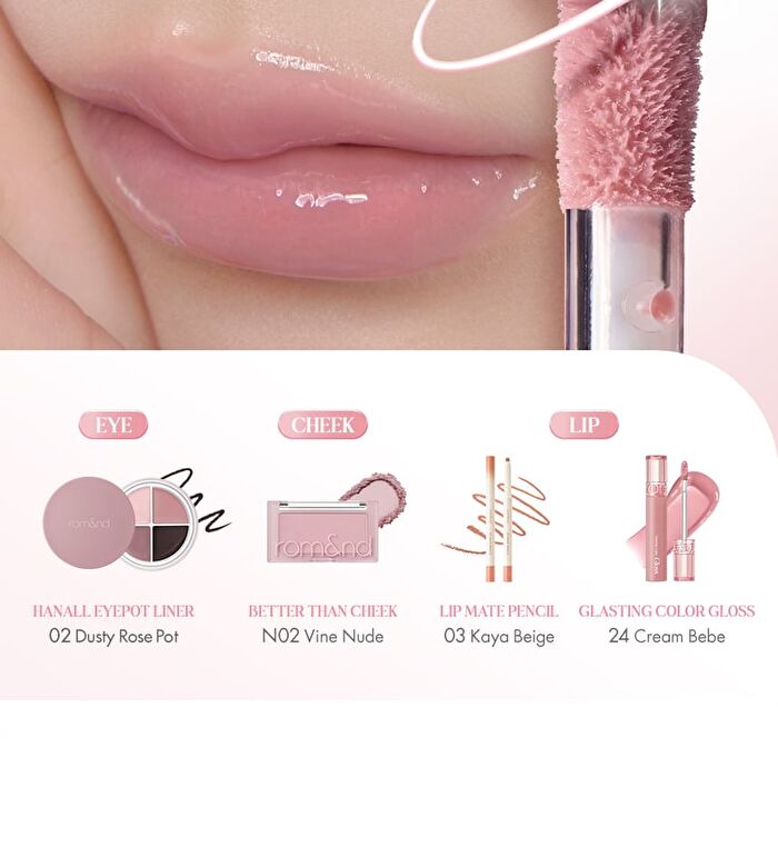 romand Glasting Color Gloss Cream Nude Edition - 6 Colors - #25 Cream Beans