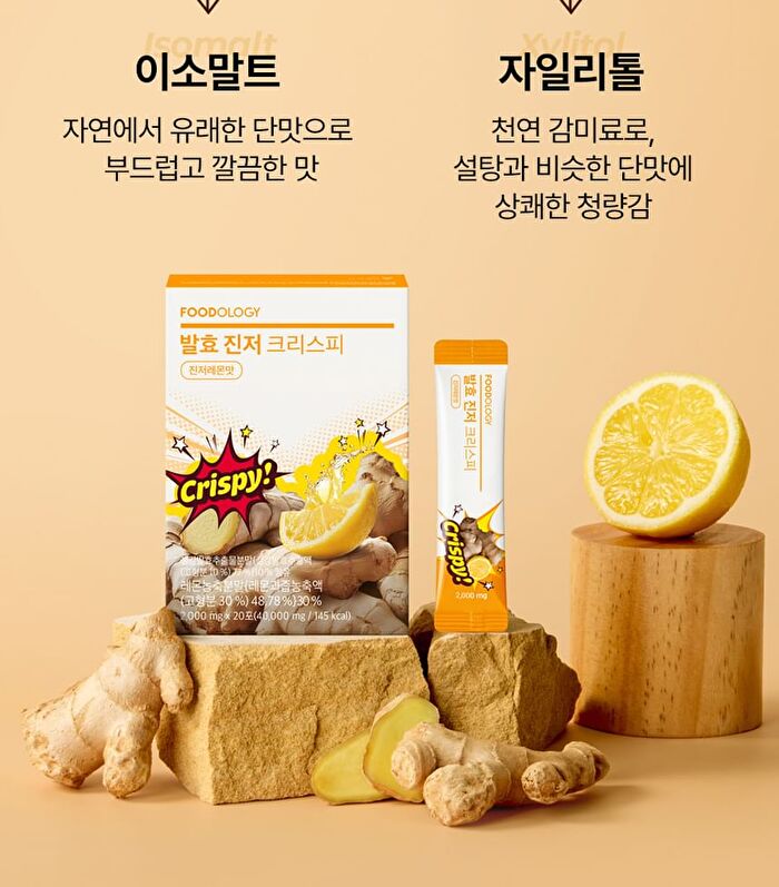 Foodology Fermented Ginger Crispy - 2000mg x 20 sticks
