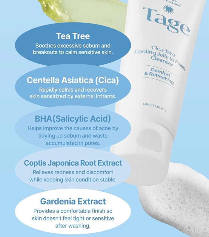 Cica-Tree Cooling Jelly To Foam Cleanser - 120ml