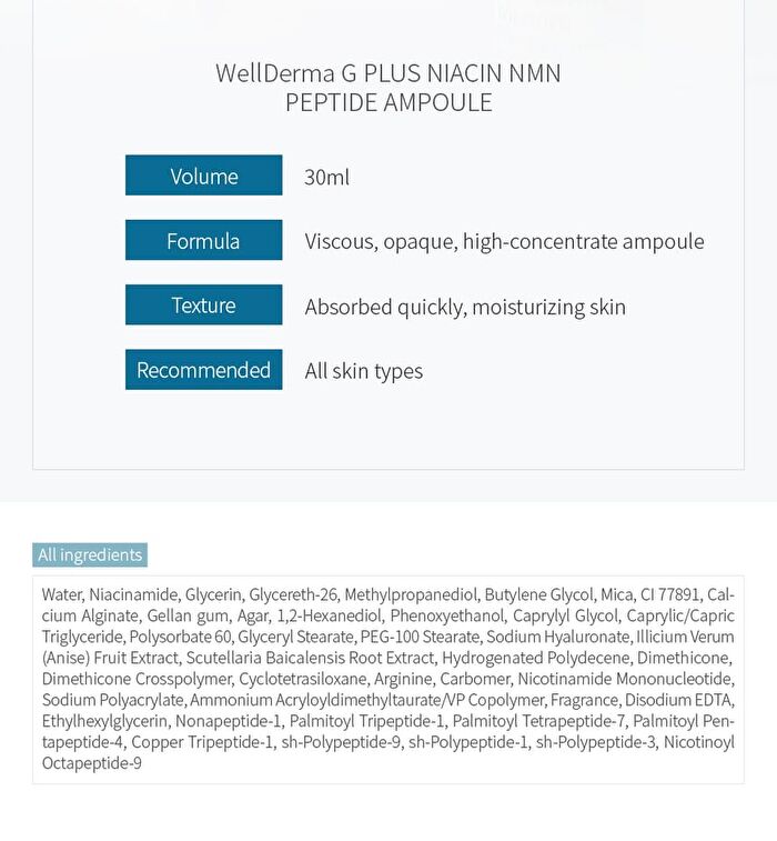 Niacin NMN Peptide Ampoule - 30ml