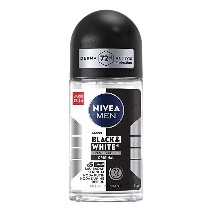 Men Invisible Black & White Original Deodorant Roll On - 50ml