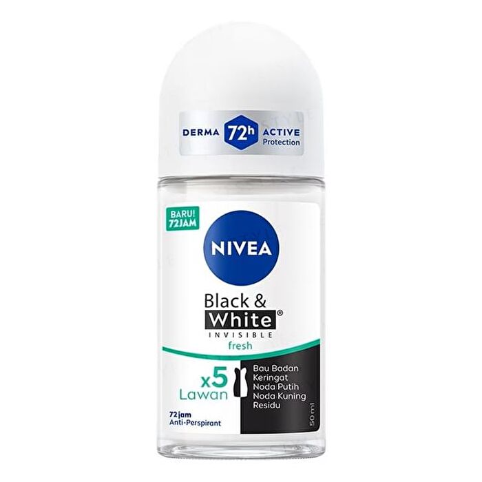 Invisible Black & White Fresh Deodorant Roll On - 50ml