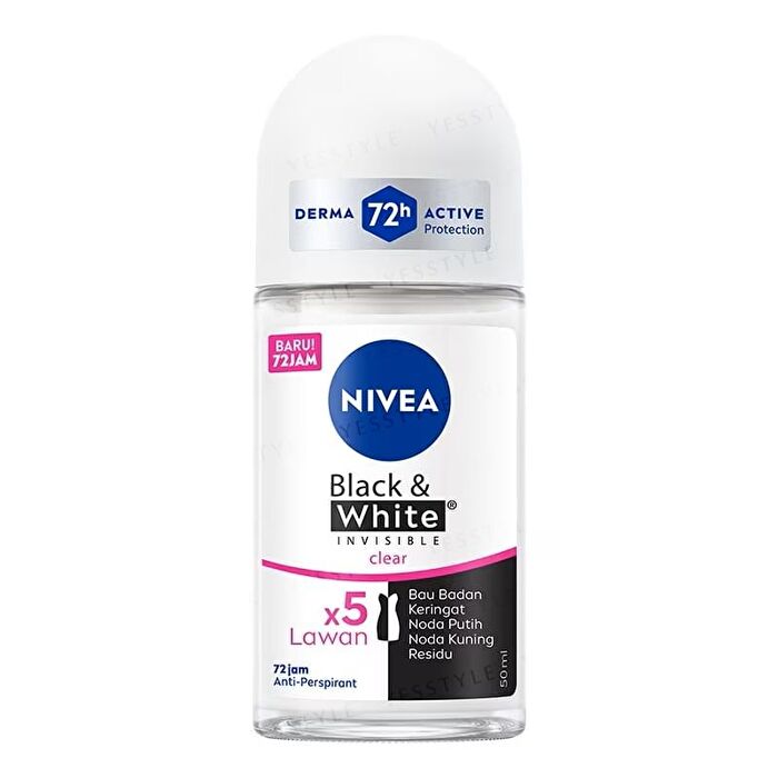 Invisible Black & White Clear Deodorant Roll On Indonesia Edition - 50ml
