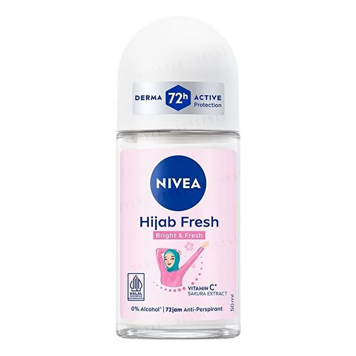 Hijab Fresh Bright & Fresh Vitamin C & Sakura Extract Deodorant Roll On - 50ml