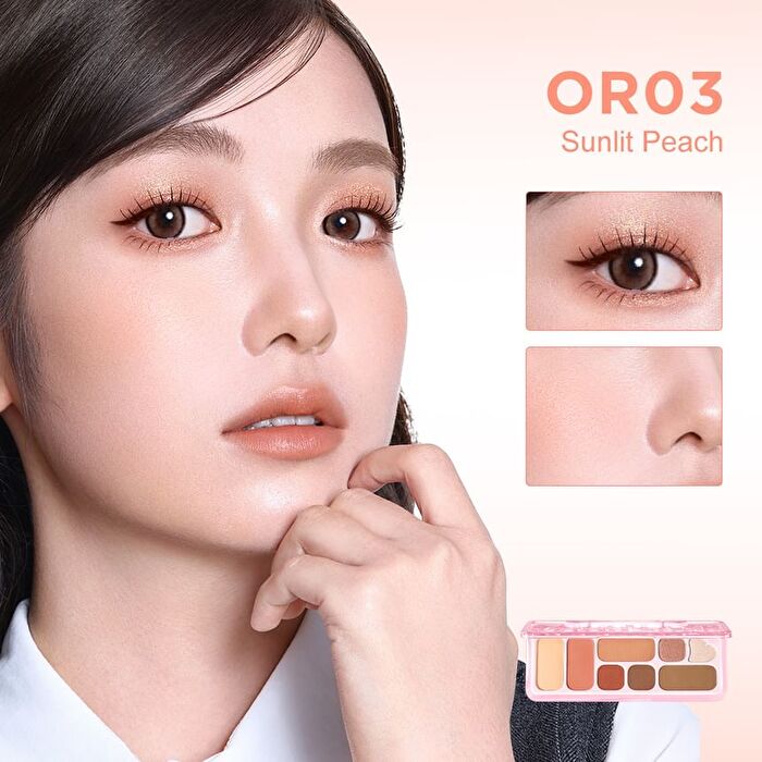 Pinkflash All-in-One Face Palette - 2 Types - #OR03 Sunlit Peach