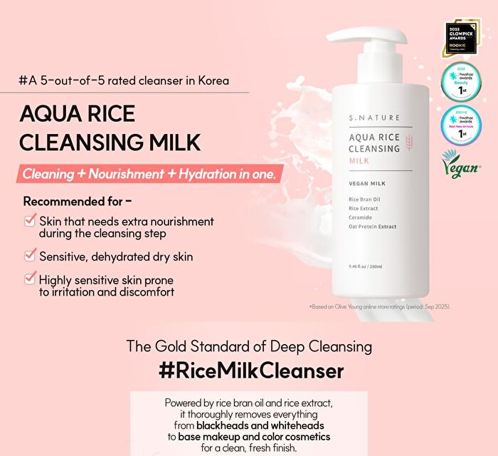 Aqua Rice Cleansing Milk - 280ml
