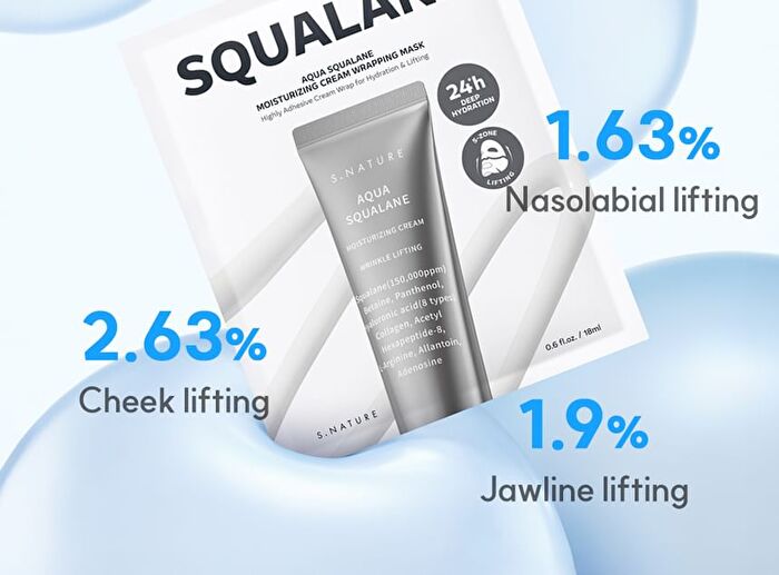 Aqua Squalane Moisturizing Cream Wrapping Mask Set - 18ml x 4 sheets