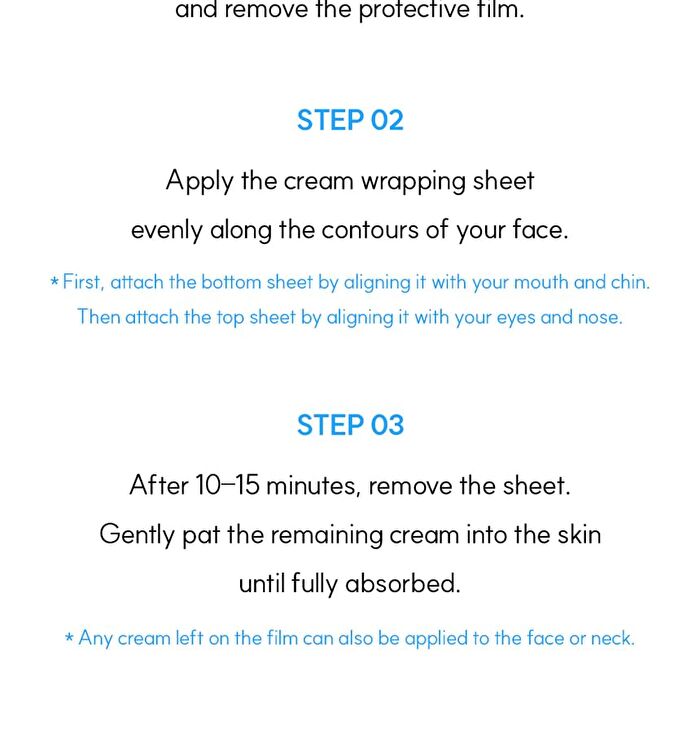 Aqua Squalane Moisturizing Cream Wrapping Mask Set - 18ml x 4 sheets