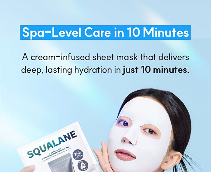 Aqua Squalane Moisturizing Cream Wrapping Mask Set - 18ml x 4 sheets