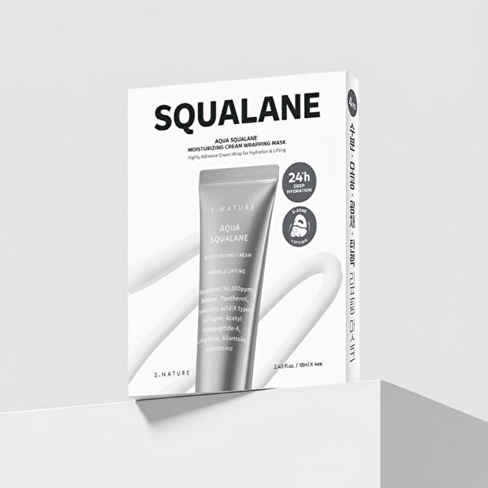 Aqua Squalane Moisturizing Cream Wrapping Mask Set - 18ml x 4 sheets